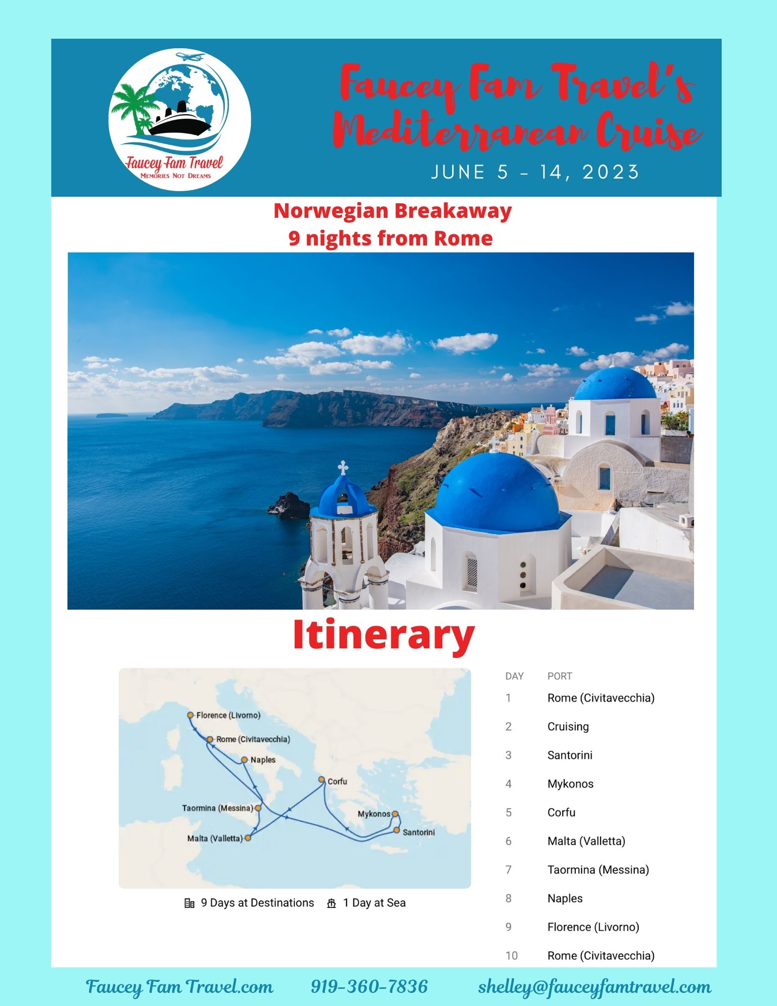 Faucey Fam Travel's Mediterranean Cruise